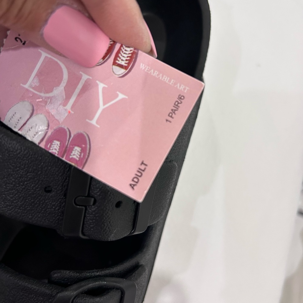 DIY • Black Rubber Sandals • sz 6 - Picture 3 of 6